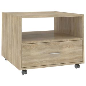 vidaXL Salontafel 55x55x40 cm bewerkt hout sonoma eikenkleurig