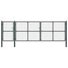 vidaXL Tuinpoort staal 500x150 cm groen