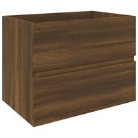 vidaXL Wastafelkast 60x38,5x45 cm bewerkt hout bruin eikenkleur