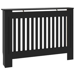 vidaXL Radiatorombouw 112x19x81,5 cm bewerkt hout zwart