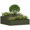 vidaXL Tuin Bloempot Olijf Groen 100 x 100 x 50 cm Koudgewalst staal