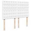 vidaXL Ottoman bed met matras en LED's 140x190cm kunstleer wit