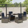 vidaXL Tuin Eetset 5 pcs Grijs poly rattan