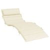 vidaXL Ligbedkussen 180x60x4 cm oxford stof cr&egrave;mekleurig