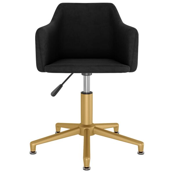 vidaXL Eetkamerstoelen draaibaar 4 st fluweel zwart