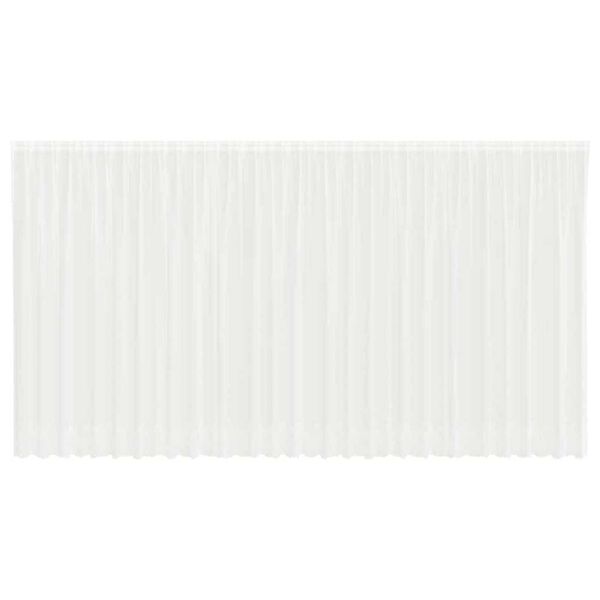 vidaXL Kantgordijn met gordijnen Bloemen Wit 245 x 750 cm Polyester