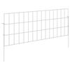 vidaXL Tuin omheining met palen 24 pcs 75 x 30 cm Mesh Zilverkleurig