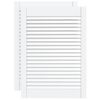 vidaXL Kastdeuren met lamellen 2 st 69x49,4 cm massief grenenhout wit