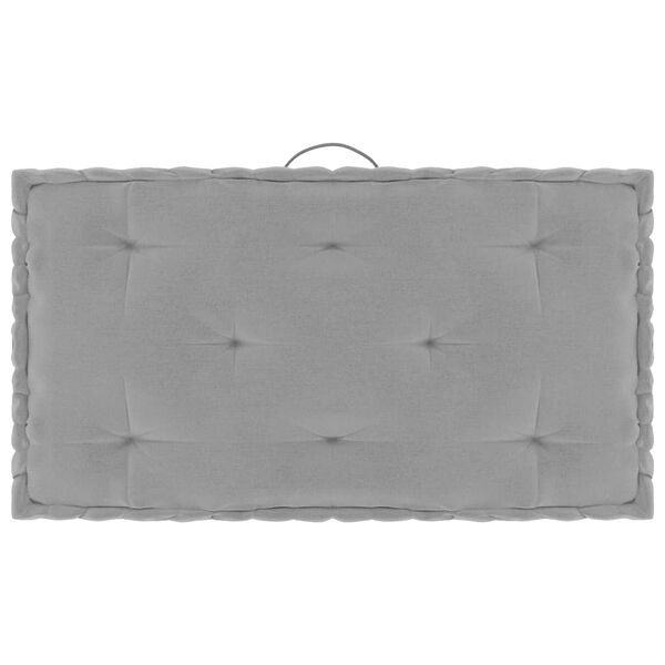 vidaXL Palletvloerkussens 6 st katoen grijs