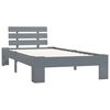 vidaXL Bedframe massief grenenhout grijs 90x200 cm
