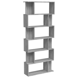 vidaXL Boekenkast/kamerscherm 80x24x192 cm bewerkt hout grijs sonoma