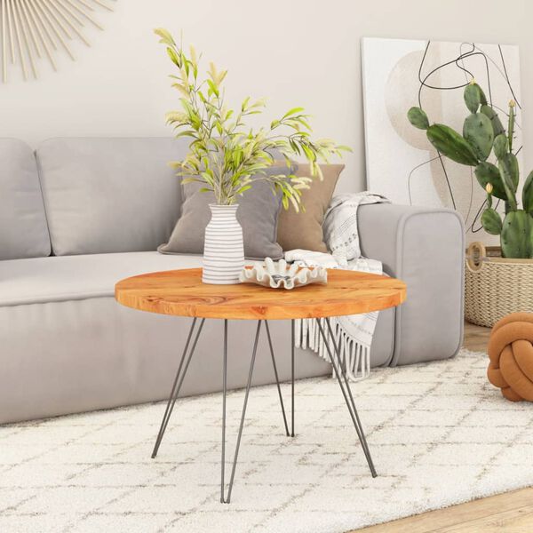 vidaXL Tafelblad rond &Oslash; 90x2,5 cm massief acaciahout