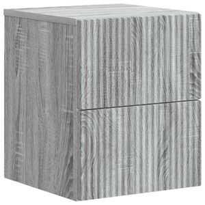 vidaXL Wandbeugel Bedkast Grijs sonoma 33 x 34,5 x 40 cm Bewerkt hout