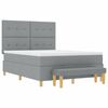 vidaXL Boxspring bed met matras Lichtgrijs 160 x 200 cm Stof