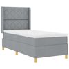vidaXL Boxspringbed met matras Lichtgrijs 100 x 200 cm Stof