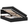 vidaXL LED Opslagbed met Matras Zwart 140 x 190 cm Stof