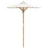 vidaXL Tuinparasol Cr&egrave;me Wit &Oslash; 150 x 210 cm Bamboe