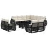 vidaXL Tuinbankenset 12 st Zwart en Cream Wit poly rattan