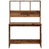 vidaXL Bureau met schappen 102x45x148 cm bewerkt hout oud houtkleurig
