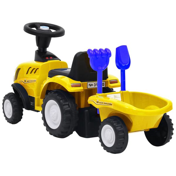 vidaXL Kindertractor New Holland geel