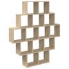 vidaXL Wandplank Sonoma Eiken 120 x 20 x 136 cm Bewerkt hout