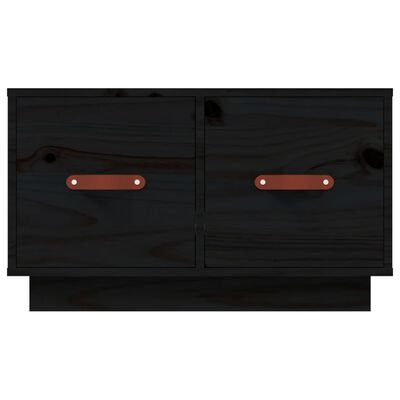 vidaXL Salontafel 60x53x35 cm massief grenenhout zwart