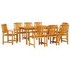 vidaXL Tuin eettafelset 9 st Bruin Massief Acaciahout