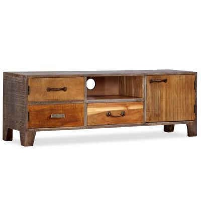 vidaXL Tv-meubel vintage 118x30x40 cm massief hout