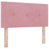 vidaXL LED Hoofdbord met LED-stripverlichting Roze 80 cm Fluweel