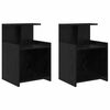 vidaXL Nachtkastje 2 pcs Zwart Eiken 40 x 35 x 60 cm Bewerkt hout