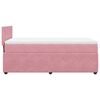 vidaXL Boxspring met matras fluweel roze 80x200 cm