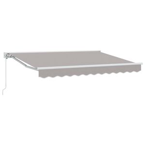 vidaXL Handmatig uitschuifbare luifel Lichtgrijs 3 x 2,5 m