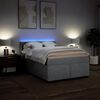 vidaXL Boxspring met matras stof lichtgrijs 140x190 cm