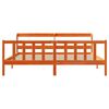 vidaXL Bedframe met hoofdbord massief grenenhout wasbruin 180x200 cm