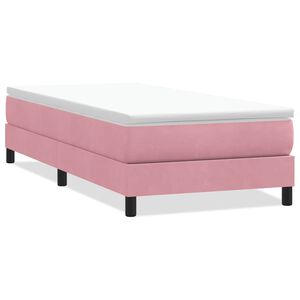 vidaXL Boxspring zonder matras fluweel roze 80x210 cm