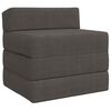 vidaXL Vouwbare Bankbed Donkergrijs 200 x 70 x 15 cm Katoen Stof