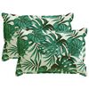 vidaXL Kussen 2 st HOUTEN Bladpatroon 40 x 60 cm Polyester