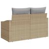 vidaXL Tuinbank met kussen met opslag 123 x 62 x 69 cm poly rattan