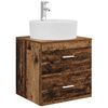 vidaXL Wandgemonteerde wastafelmeubel Oud hout 49,5 x 44,5 x 65 cm