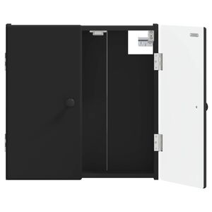 vidaXL Dartbord Kabinet BREDA Zwart 52,5 x 10,5 x 53,5 cm Bewerkt hout