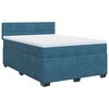 vidaXL Boxspring met matras fluweel blauw 160x200 cm