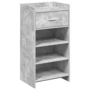 vidaXL Schoenenkast met lade Betongrijs 48 x 36 x 92 cm Bewerkt hout