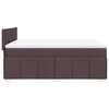 vidaXL Boxspring met matras stof donkerbruin 140x190 cm
