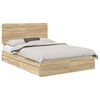 vidaXL Opslag bed met lade Sonoma Eiken 140 x 200 cm Bewerkt hout