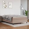 vidaXL Boxspring met matras kunstleer cappuccinokleurig 140x190 cm