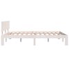 vidaXL Bedframe massief grenenhout wit 140x190 cm