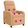 vidaXL Massage Recliner Beige Boucl&eacute;