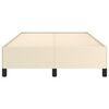 vidaXL Bedframe zonder matras 120x190 cm kunstleer cr&egrave;me