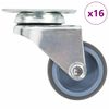vidaXL 16 st Zwenkwielen dubbel 50 mm
