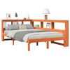 vidaXL Bed met boekenkast zonder matras grenenhout wasbruin 120x190 cm